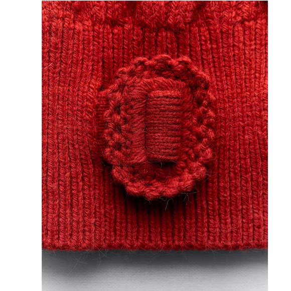 Zara BELTED CABLE KNIT SWEATER - Picture 7 of 8